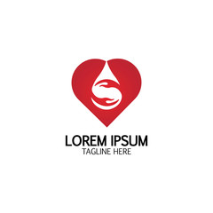 Health care&Blood donation logo icon design template