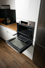 Modern stainless steel electric oven