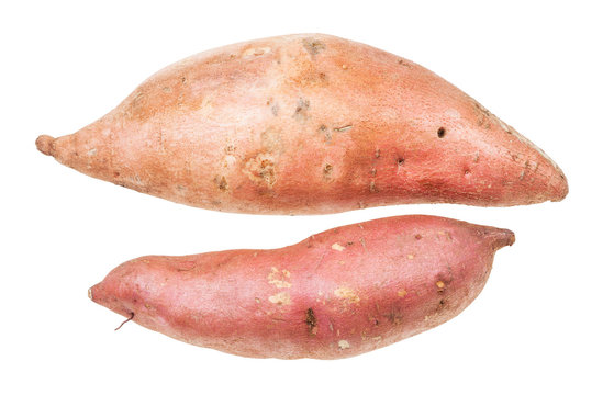 Two Tubers Of Sweet Potato (batata) Isolated