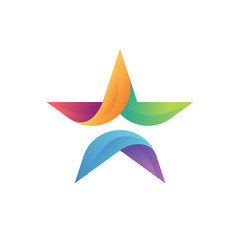 Awesome Colorful Star Logo