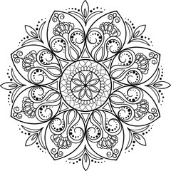 Oriental outline mandala