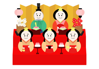 ひなまつりの五人飾り１