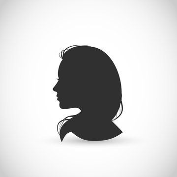 Female profile head vector