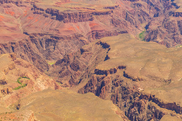 View of the Grand Canyon Colorado cliffs, Arizona, USA.