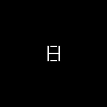 Unique modern minimal EH initial based letter icon logo