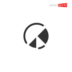 Pie Circle Chart Icon Design Vector