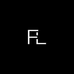 Unique modern artistic FL initial based letter icon logo