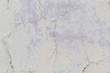 Obraz premium Old Weathered Cracked White Painted Concrete Wall Texture 