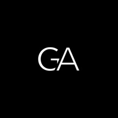 Unique modern artistic GA initial based letter icon logo