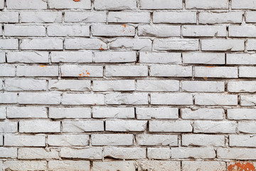 Old Weathered White Bricks Wall