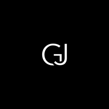 Unique modern artistic GJ initial based letter icon logo