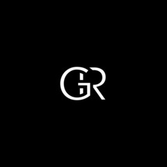 Fototapeta premium Unique modern artistic GR initial based letter icon logo