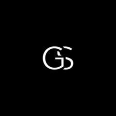 Unique modern artistic GS initial based letter icon logo