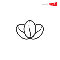 Coffee Beans Icon Design Illustration