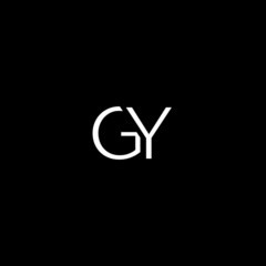 Unique modern artistic GY initial based letter icon logo