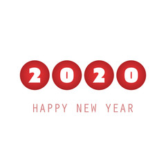 Simple White and Red New Year Card, Cover or Background Design Template - 2020