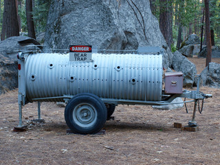 Bärenfalle auf Campingplatz in USA
