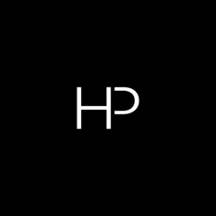 Unique modern artistic HP initial based letter icon logo