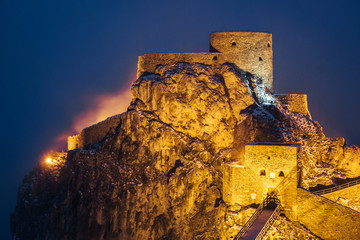 Old castle in the night