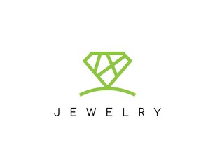 Simple and Luxury logo of Jewelry with Modern Concept. Design with Unique and Abstract Ring in Line Art Vector Image. Suitable for Jewelry Shop Business Sign