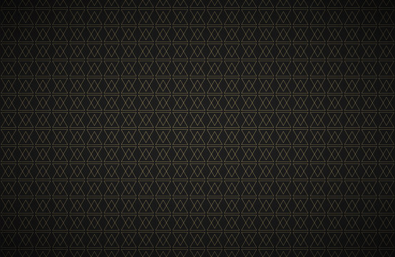 Black abstract background with golden triangles, modern vector widescreen background, simple texture illustration