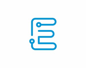 Abstract Letter E Logo Design Template 001