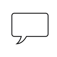 Speech bubble, speech balloon, chat bubble line art vector icon for apps and websites