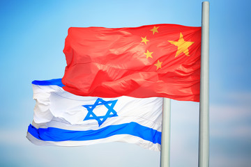 Flags of China and Israel