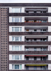 Obraz premium Balconies at 1980s appartment building