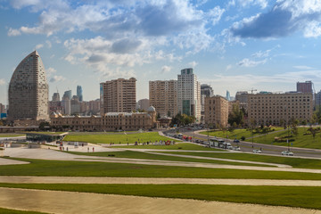 Obraz premium Heydar Aliyev Center Place In Baku Azerbaijan