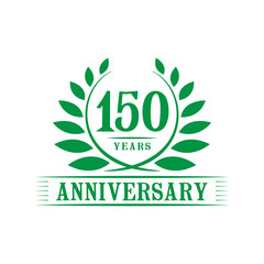 150 years logo design template. One hundred fiftieth anniversary vector and illustration.