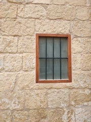 Texture of wall with old window