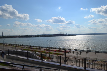 Naklejka premium pier at sunset