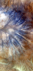 my ex in profile,  vertical abstract photography of the deserts of Africa from the air, aerial view...