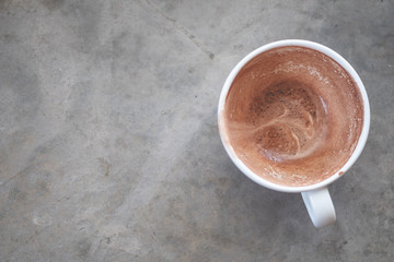 Empty hot coffee cup after drink