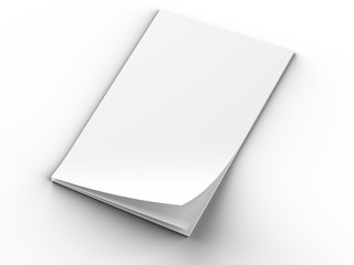 Empty paper sheets in A4 format. Ream of white paper. 3d illustration