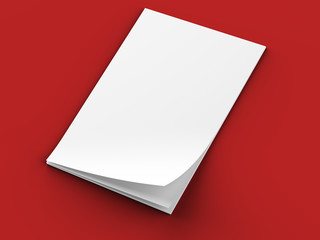 Empty paper sheets in A4 format. Ream of white paper. 3d illustration