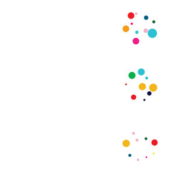 Color Invitation Confetti Banner. Rainbow Vector Circle Card. FallingFestive Postcard. Celebrate Color Illustration.