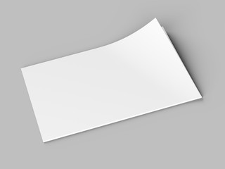 Empty paper sheets in A4 format. Ream of white paper. 3d illustration