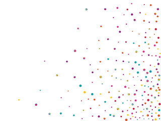 Green Flying Rain Texture. Green Decoration Polka Background. Effect Banner. Top White Design.