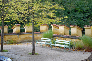 Parkbänke am Schloss Hohenschwangau