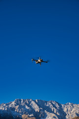 Fototapeta na wymiar Drone Utility - Emergency Services - Mountain Search and Rescue 