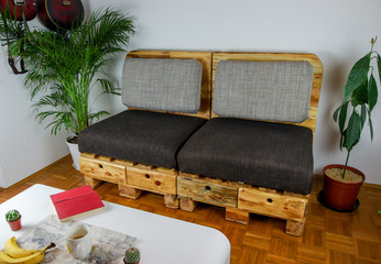 modern wooden pallet furniture polstered