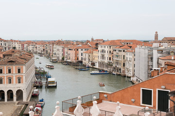 Fototapeta na wymiar View of Venice from the roof of a house.