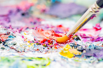 picel mixing various colors