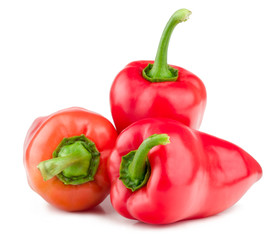 Sweet peppers on white background