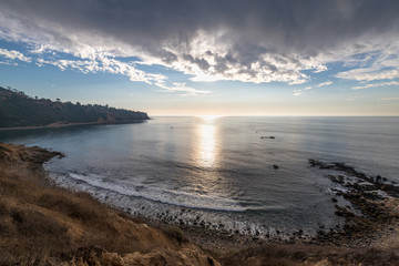 Fototapeta premium Dramatic Cloudscape over Bluff Cove
