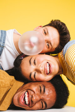 Teenager portraits in yellow.