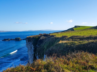 Sunny cliff in northern ireland 