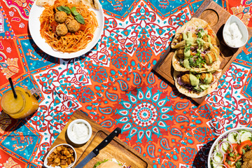 Variety of vegan meals